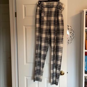 Black and white checkered pants